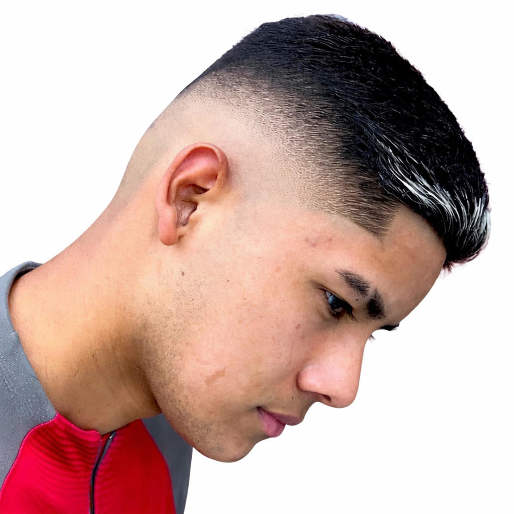 Corte de barba clásico con perfilado profesional en barbería