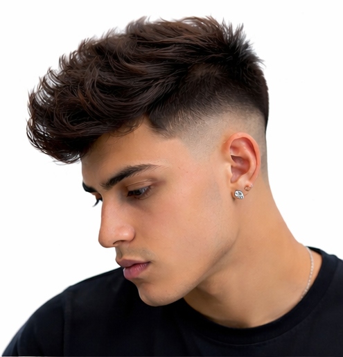 Corte de cabello clásico realizado en barbería profesional